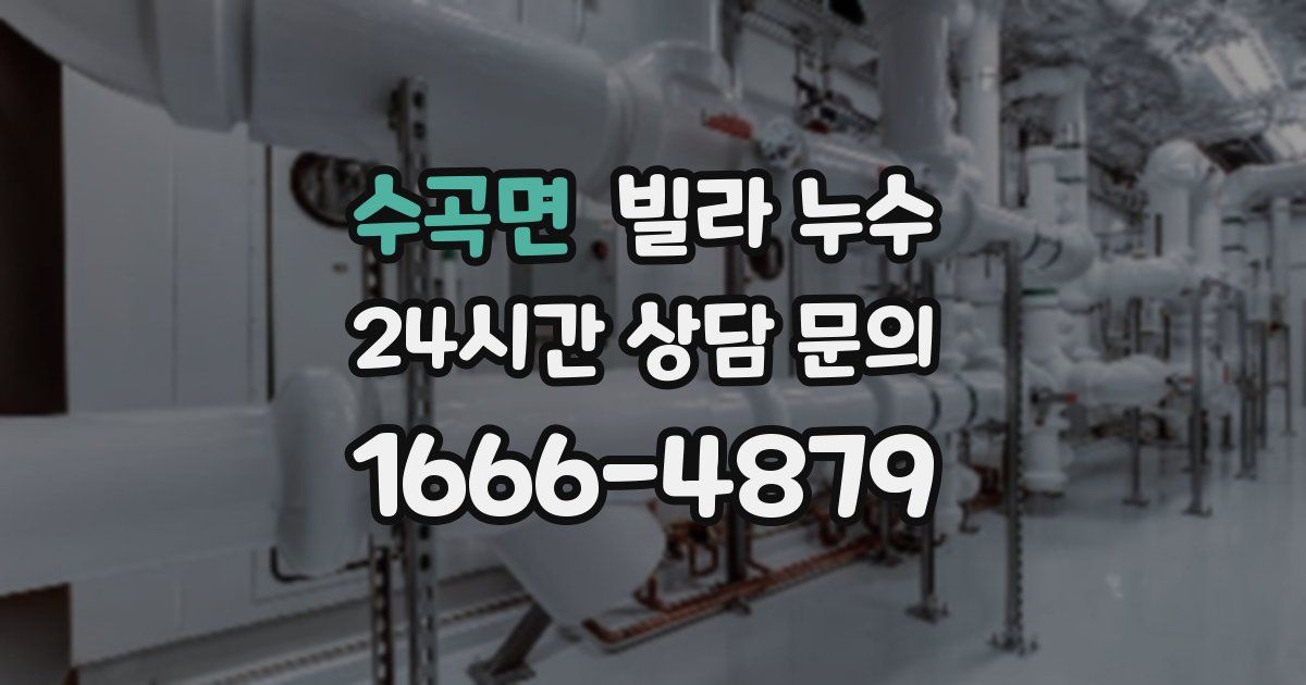 수곡면 빌라 누수