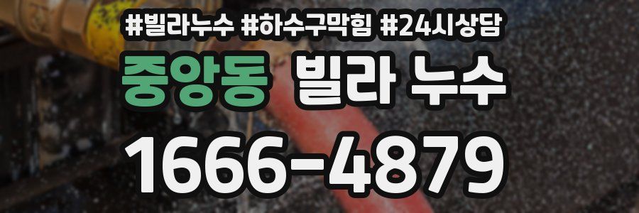 중앙동 빌라 누수