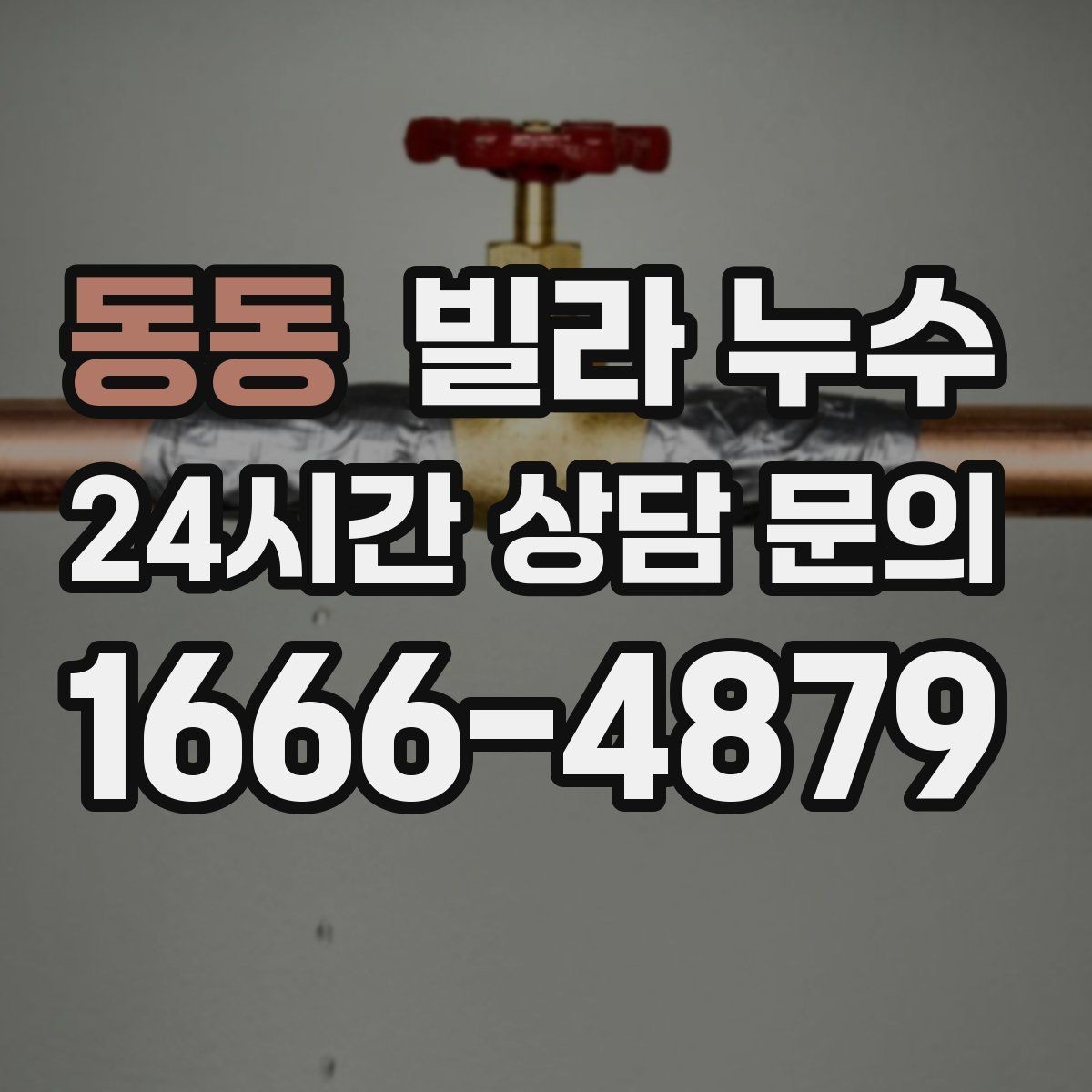 동동 빌라 누수 싱크대 배수관 주변이 미세하게 새는 경우