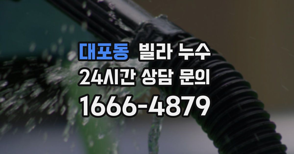 대포동 빌라 누수