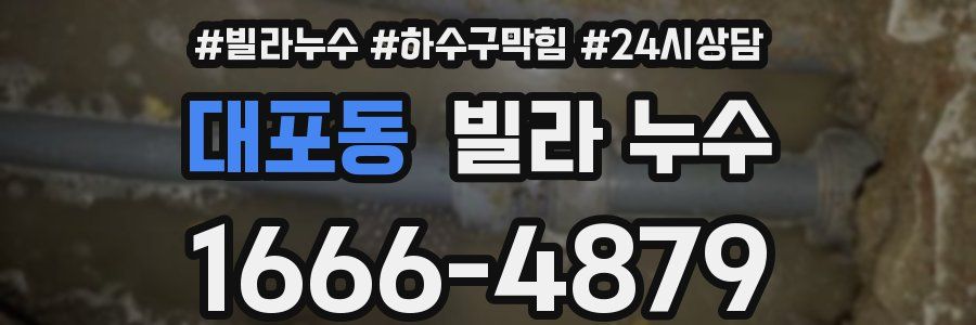 대포동 빌라 누수