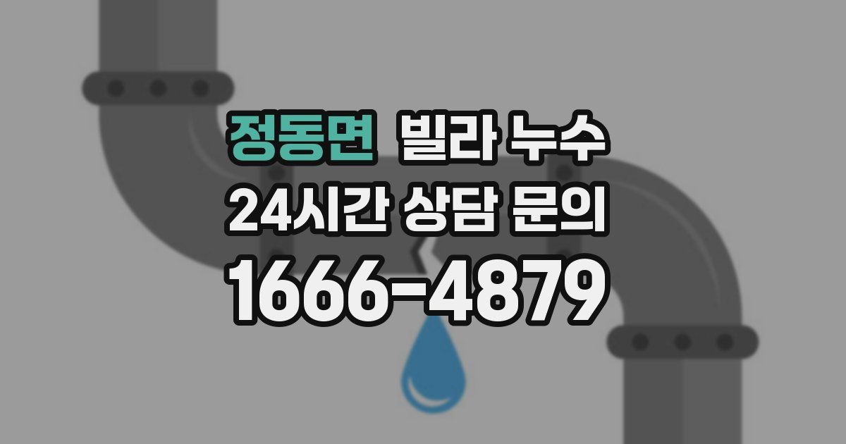 정동면 빌라 누수