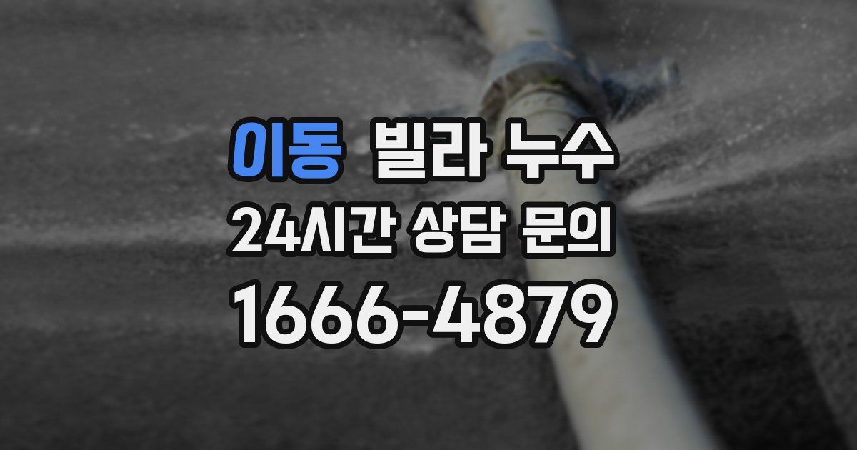 이동 빌라 누수