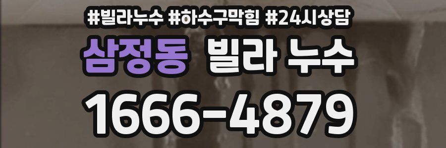 삼정동 빌라 누수