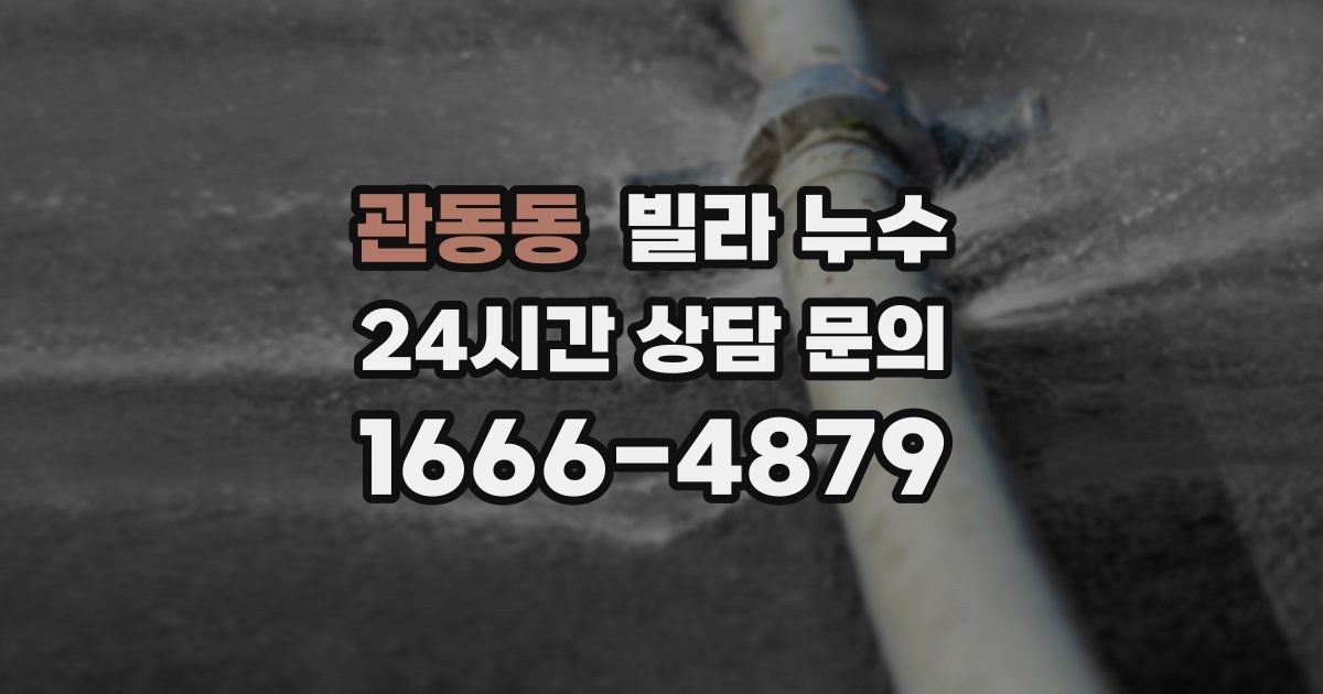 관동동 빌라 누수