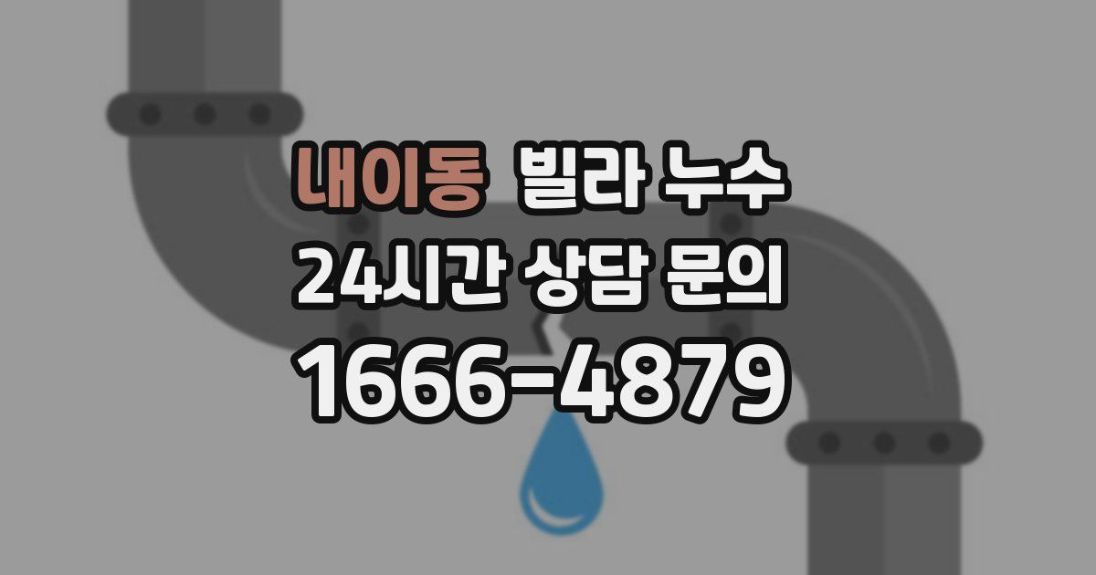 내이동 빌라 누수