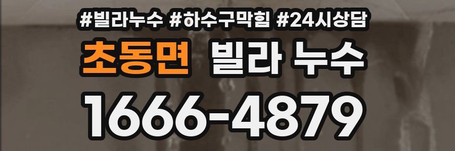 초동면 빌라 누수