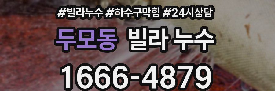 두모동 빌라 누수