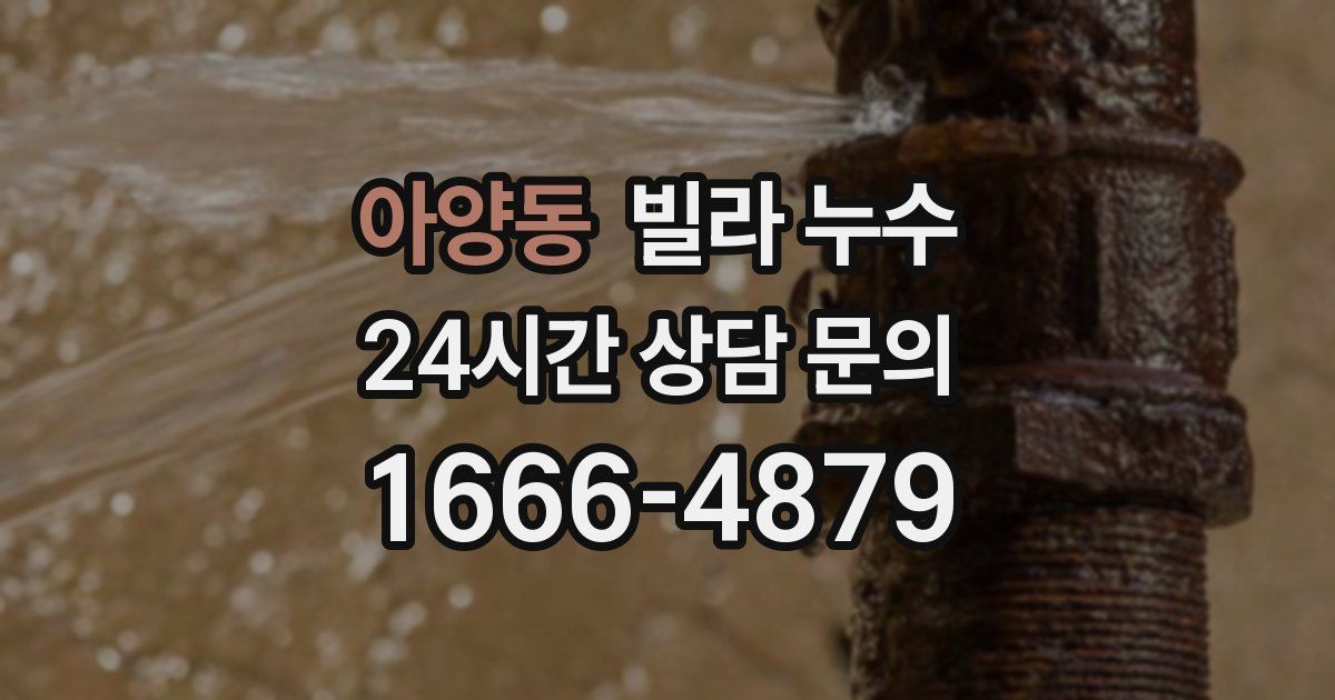 아양동 빌라 누수