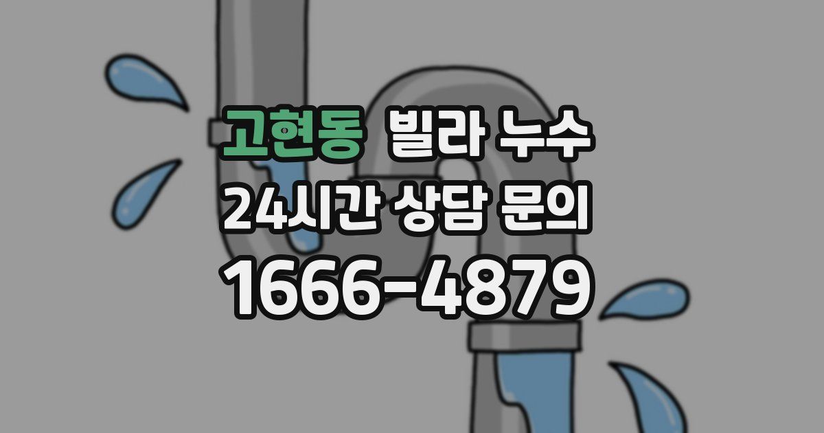 고현동 빌라 누수