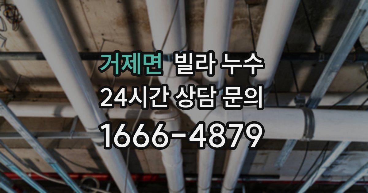 거제면 빌라 누수