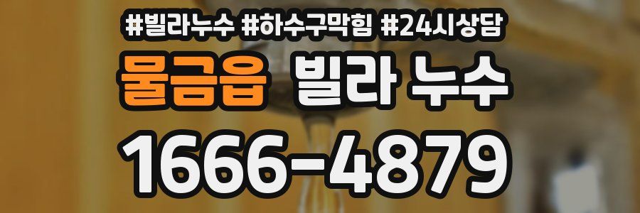 물금읍 빌라 누수