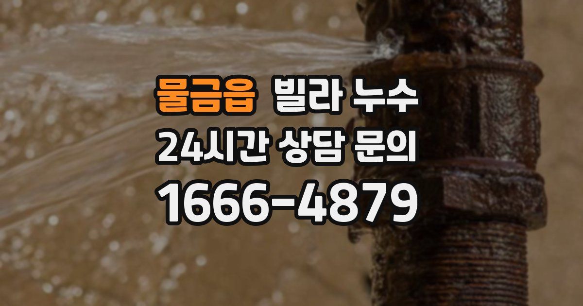 물금읍 빌라 누수