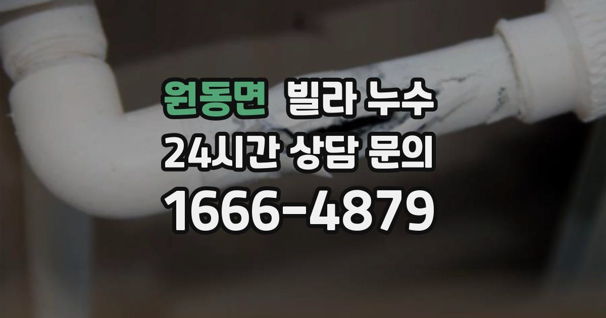 원동면 빌라 누수