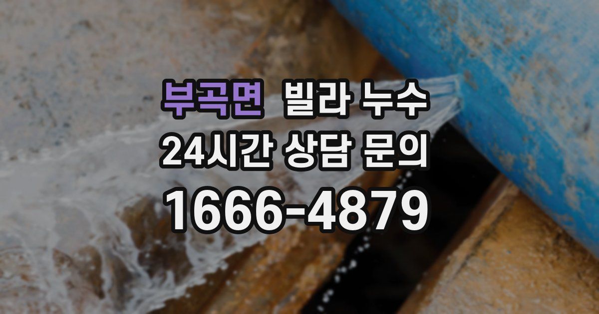 부곡면 빌라 누수