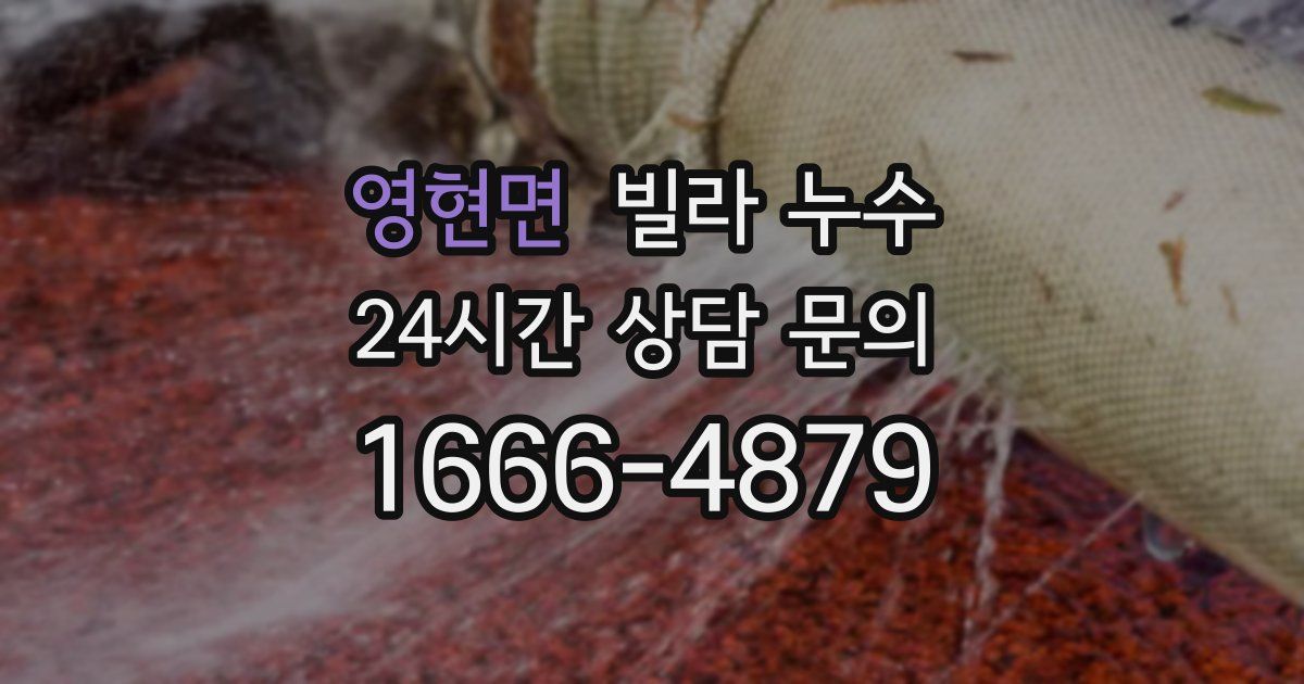 영현면 빌라 누수