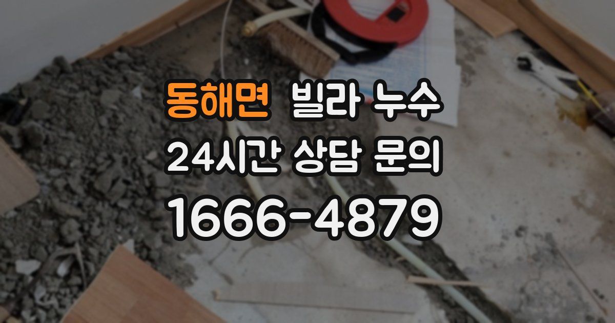 동해면 빌라 누수