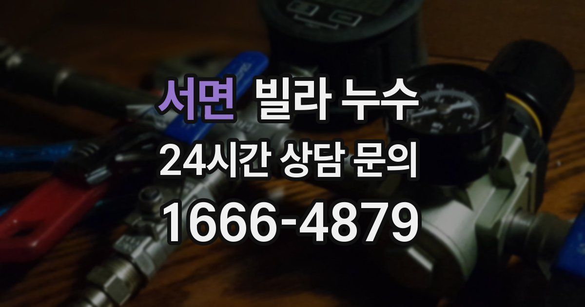 서면 빌라 누수