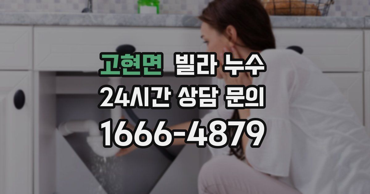 고현면 빌라 누수