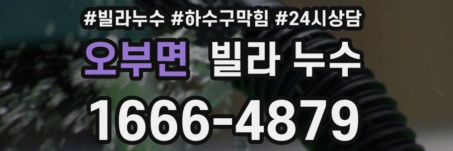 오부면 빌라 누수