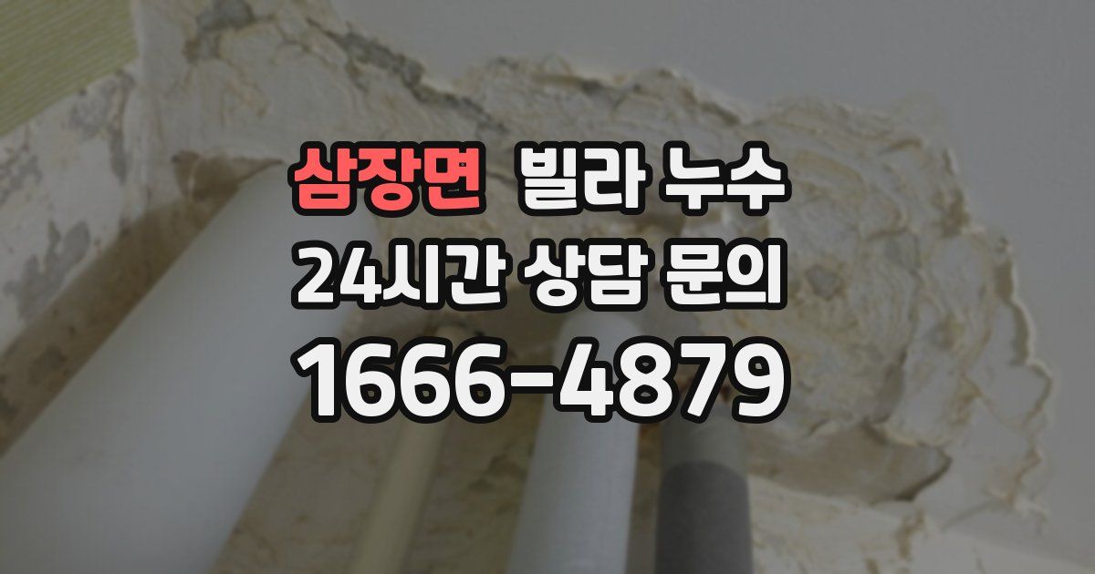 삼장면 빌라 누수