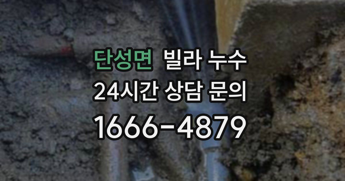 단성면 빌라 누수