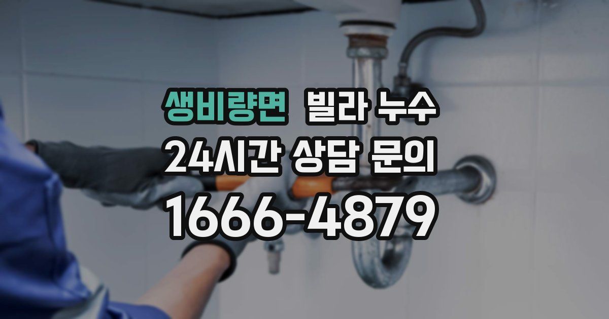 생비량면 빌라 누수