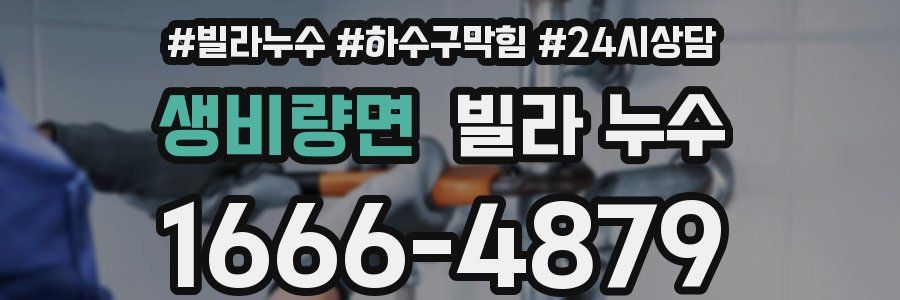 생비량면 빌라 누수