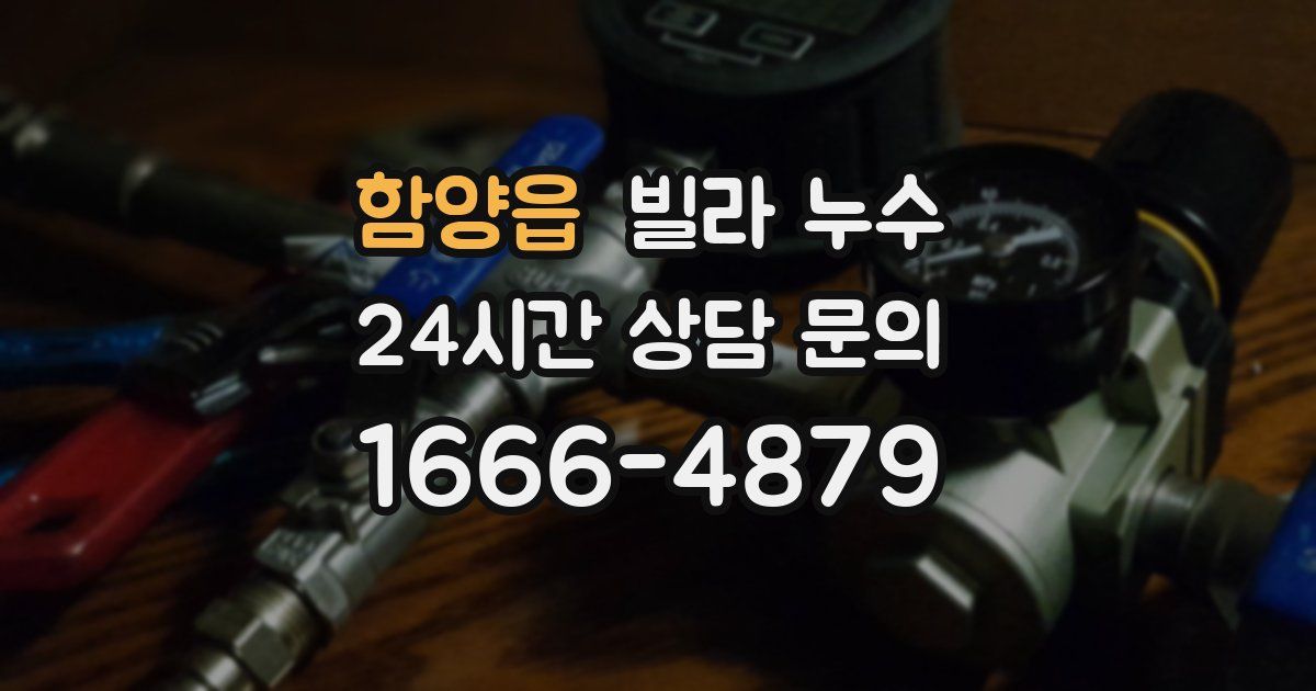 함양읍 빌라 누수