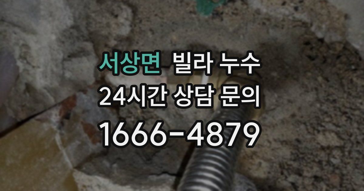 서상면 빌라 누수