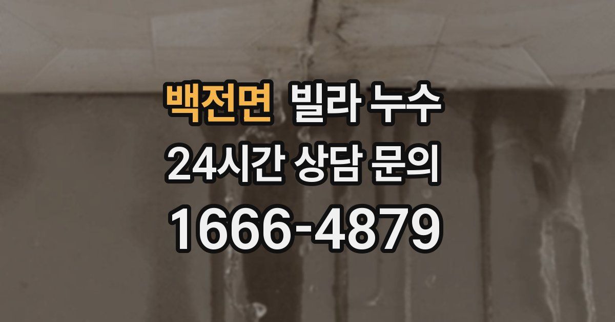 백전면 빌라 누수