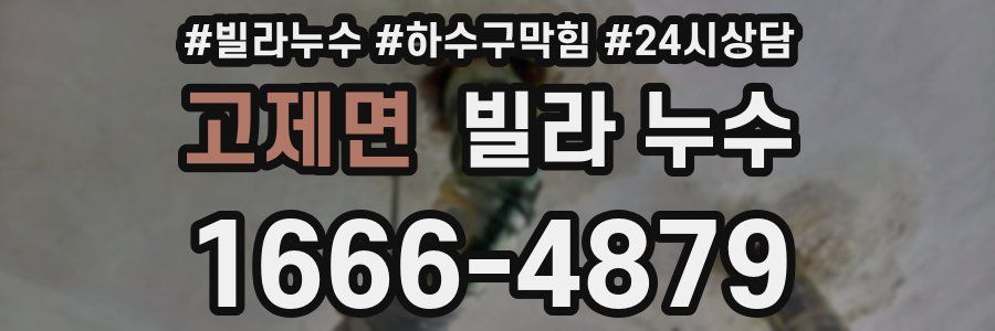 고제면 빌라 누수
