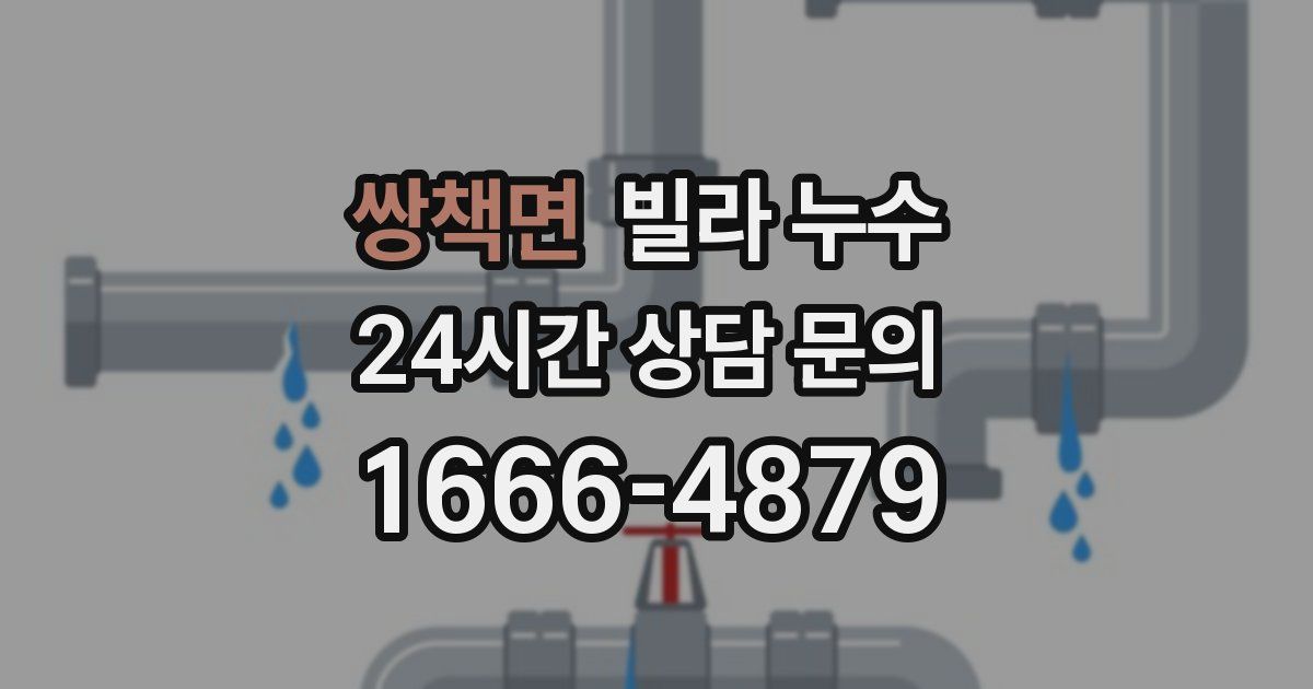 쌍책면 빌라 누수