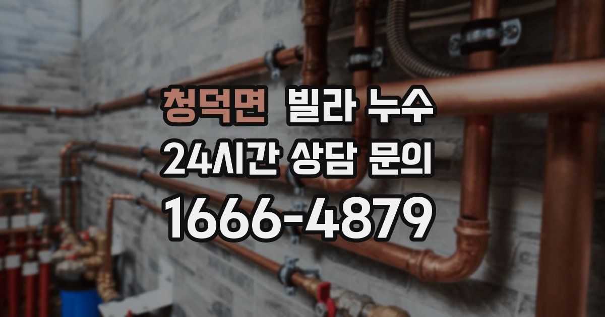 청덕면 빌라 누수