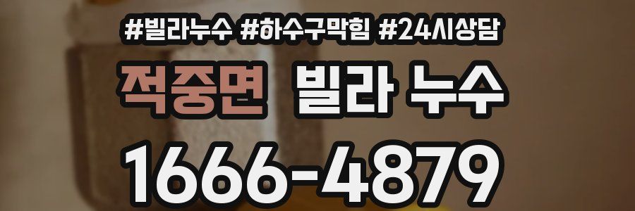 적중면 빌라 누수