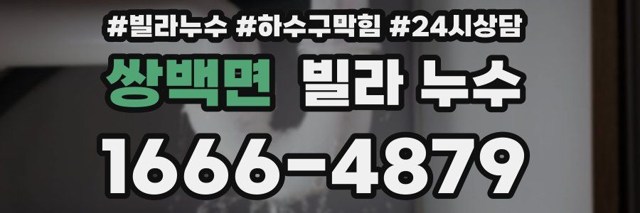 쌍백면 빌라 누수