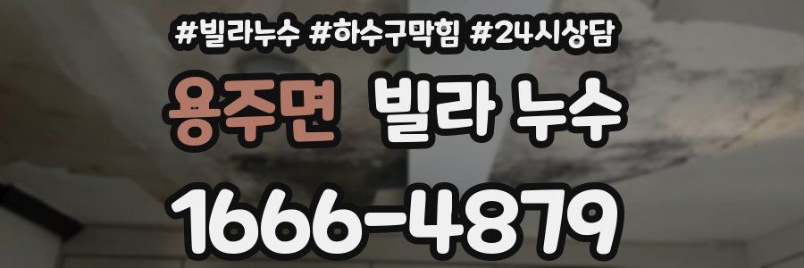 용주면 빌라 누수