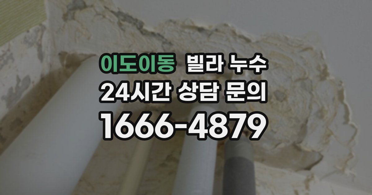 이도이동 빌라 누수