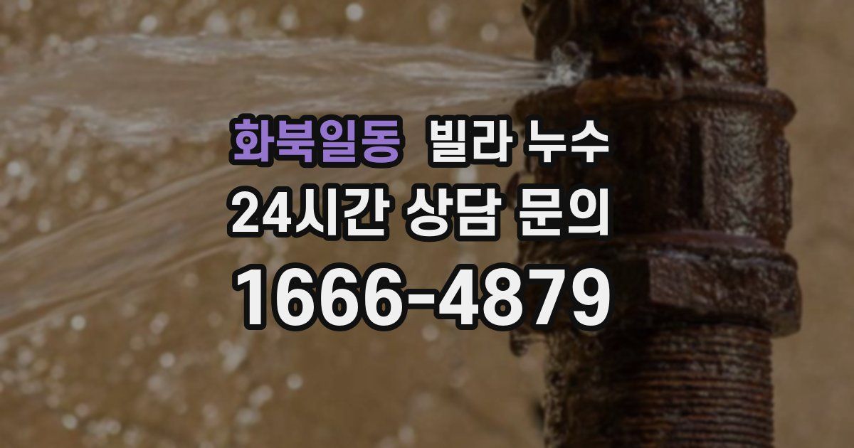 화북일동 빌라 누수