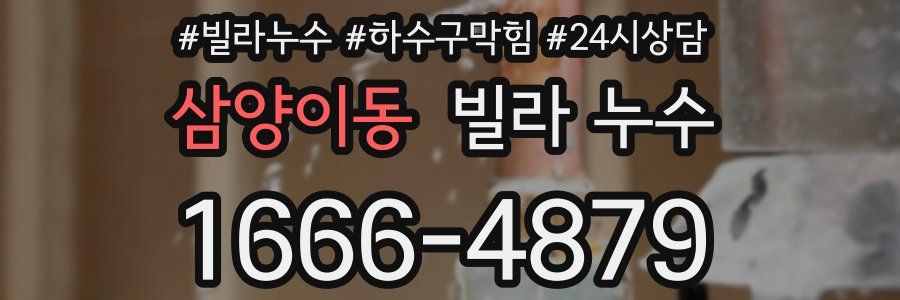 삼양이동 빌라 누수