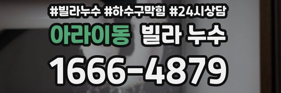 아라이동 빌라 누수