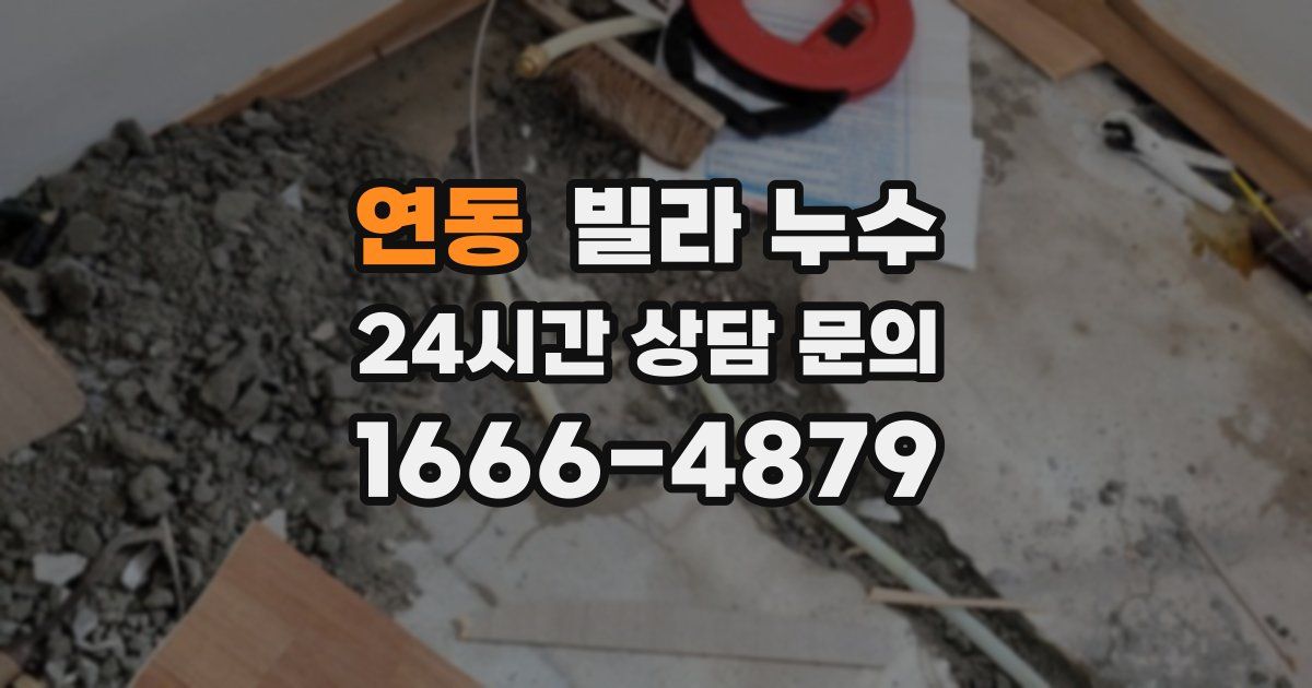 연동 빌라 누수