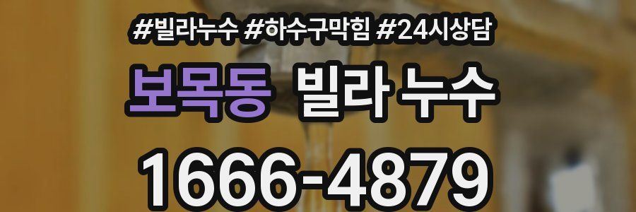 보목동 빌라 누수