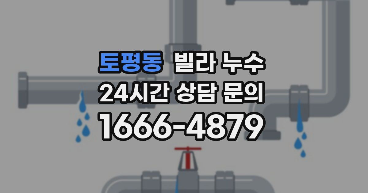 토평동 빌라 누수