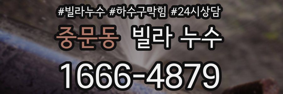 중문동 빌라 누수