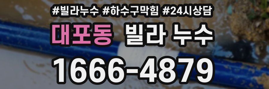 대포동 빌라 누수