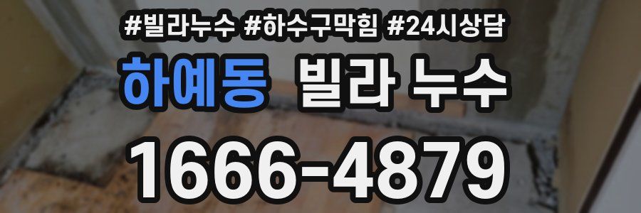 하예동 빌라 누수