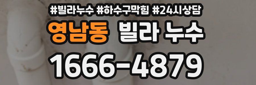 영남동 빌라 누수