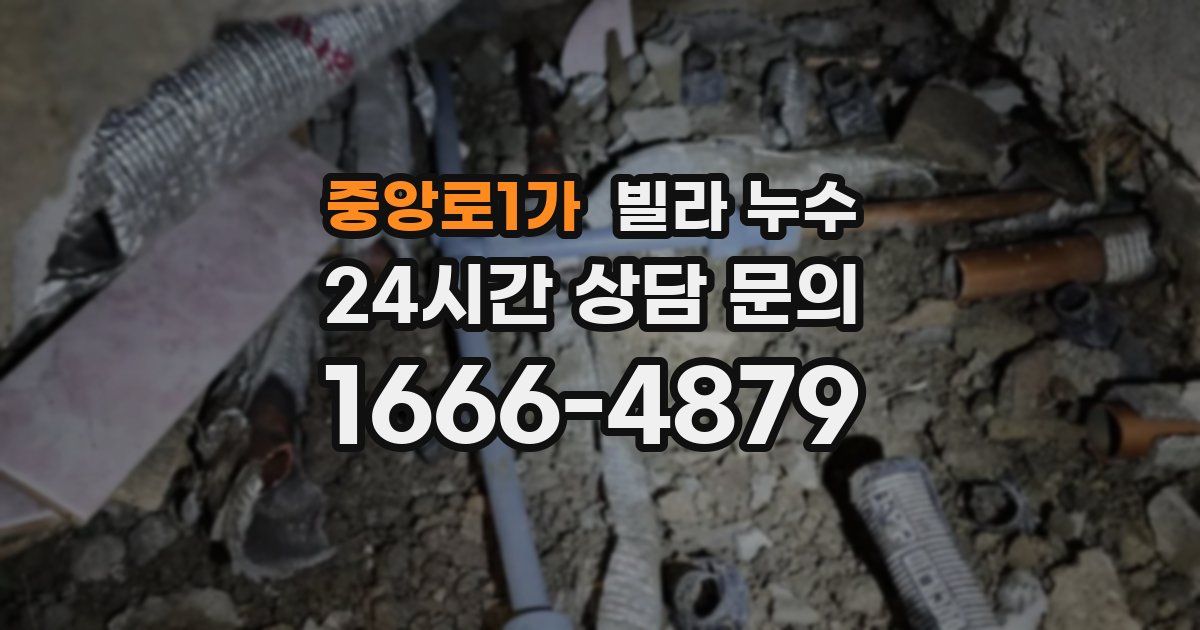 중앙로1가 빌라 누수