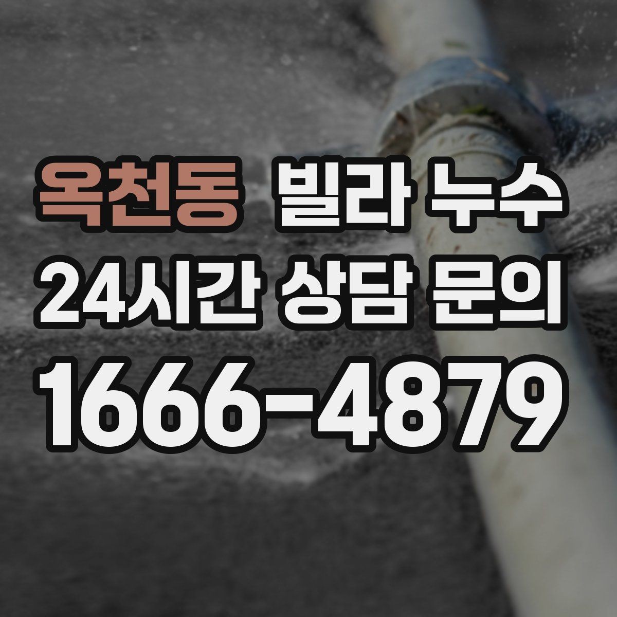 옥천동 빌라 누수 공용 배관 누수는 어떻게 나타날까